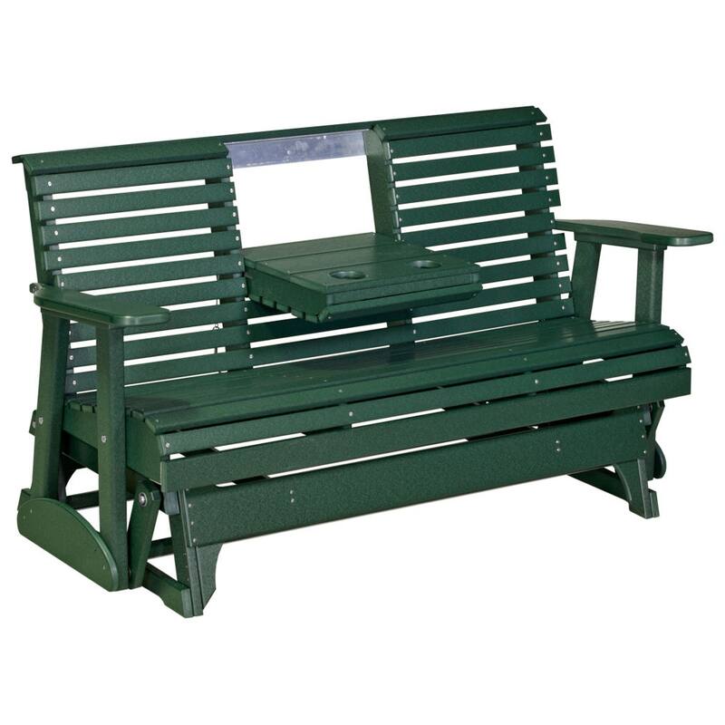 Poly Lumber Plain Rollback Patio Glider - 5' - Green