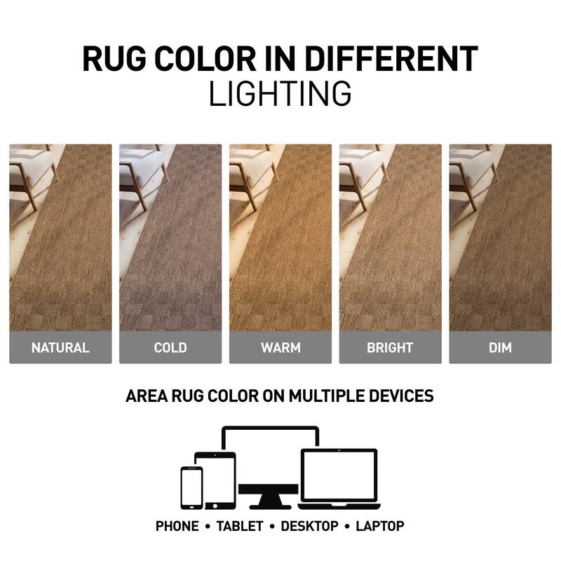 World Rug Gallery Checkered Indoor/Outdoor Flat Woven Area Rug