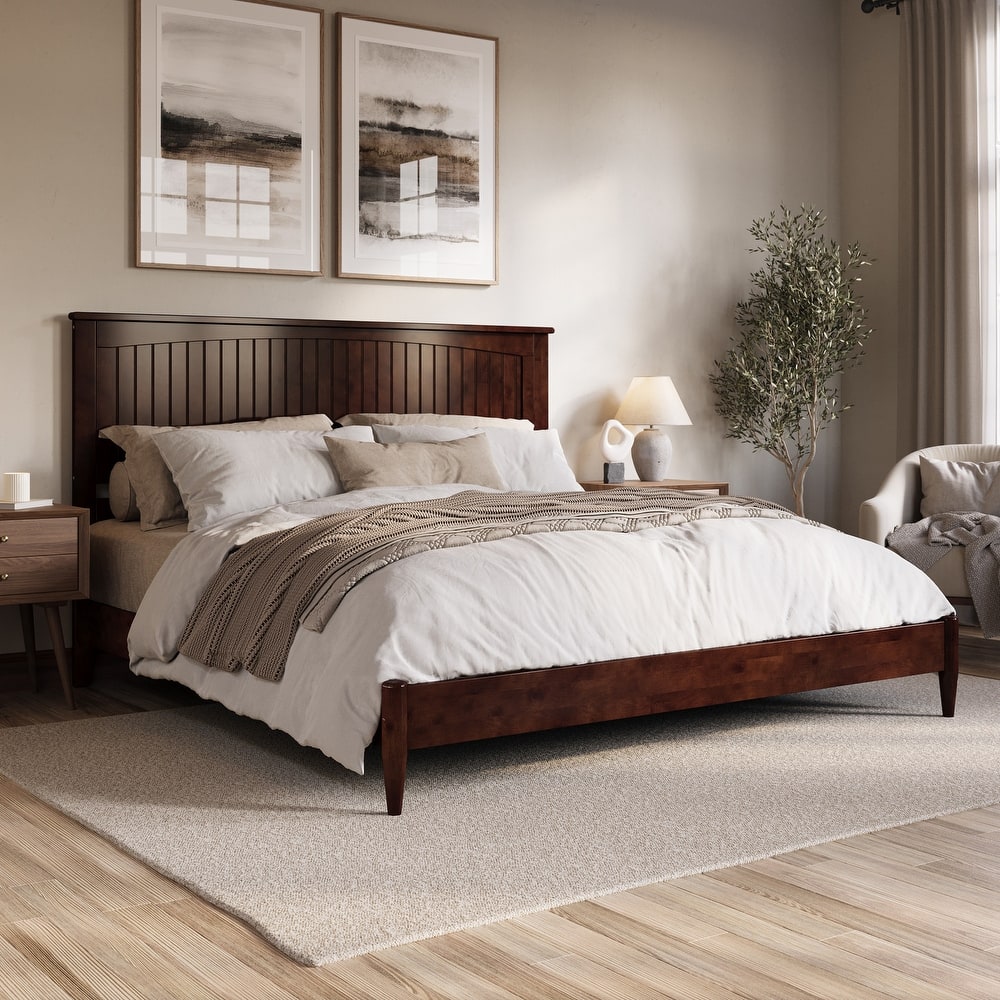 Naples Solid Wood Low Profile Platform Bed