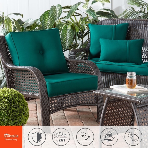 Sunbrella 2 Piece Premium Deep Seat Outdoor Cushion Set On Sale Bed Bath Beyond 22751366