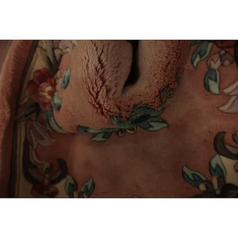 Hand Knotted Oriental 100% Wool Carpet Traditional Floral Oranges & Rust Art Deco Area Rug - 3' 2'' X 2' 0''