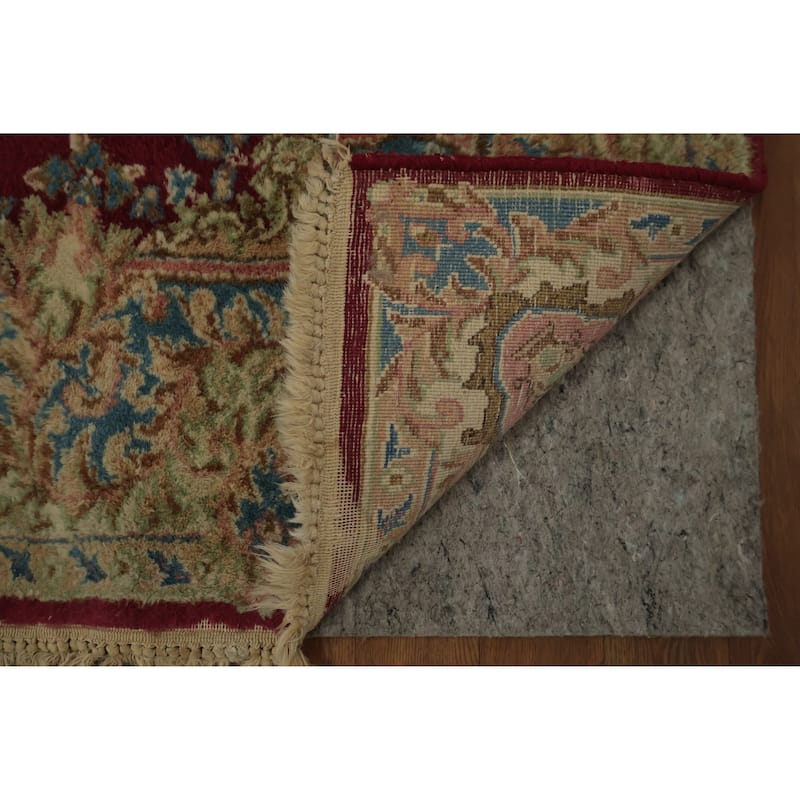 Hand Knotted Oriental 100% Wool Carpet Traditional Floral Red Kerman Area Rug - 6' 8'' X 4' 0''