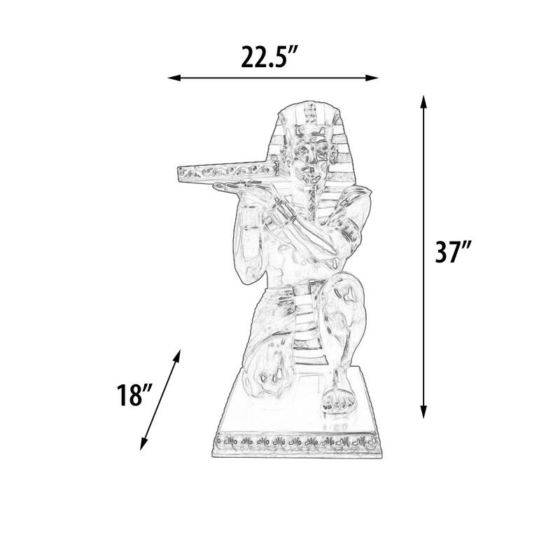 Kneeling King Tut with Tray Table