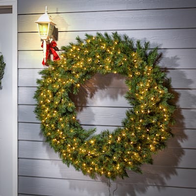 Grand 48 Inch Aspen Spruce Wreath with 500 Tips - Green
