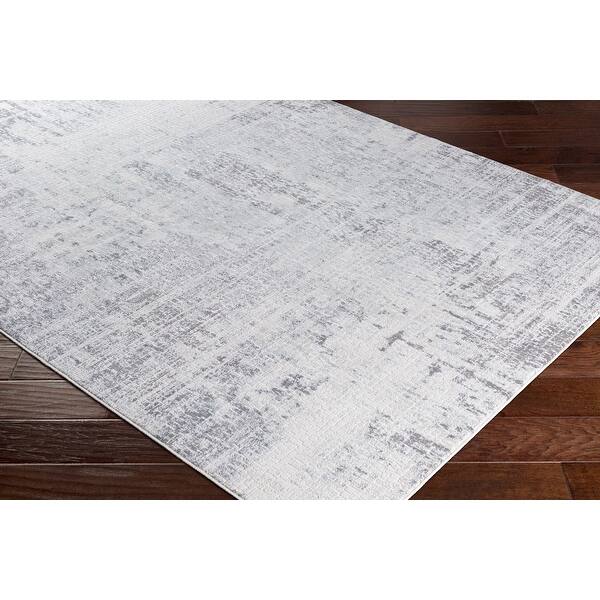 Shop Jeni Gray Distressed Abstract Area Rug 7 10 X 10 3 7 10