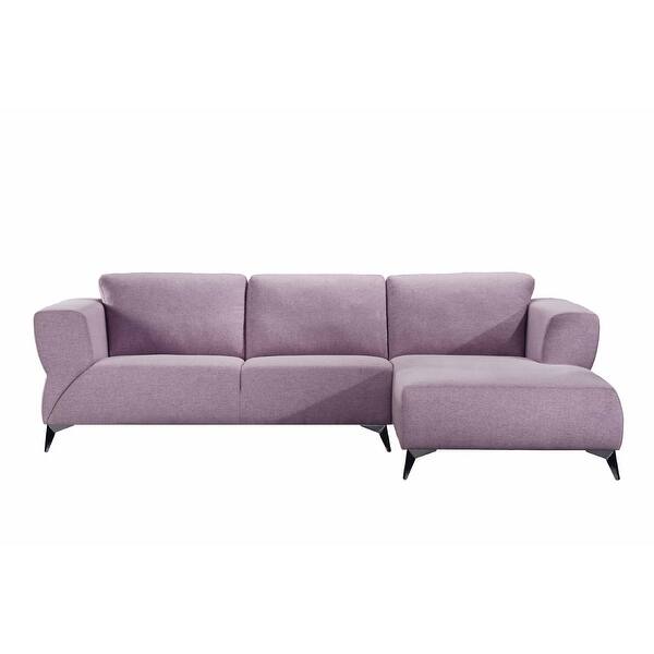 Shop Left Facing Sectional Sofa With Chaise And Slanted Metal Legs