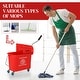 preview thumbnail 16 of 24, HOMCOM Mop Bucket with Wringer on Wheels for Floor Cleaning, 21 Quart, Separate Dirty and Clean Water
