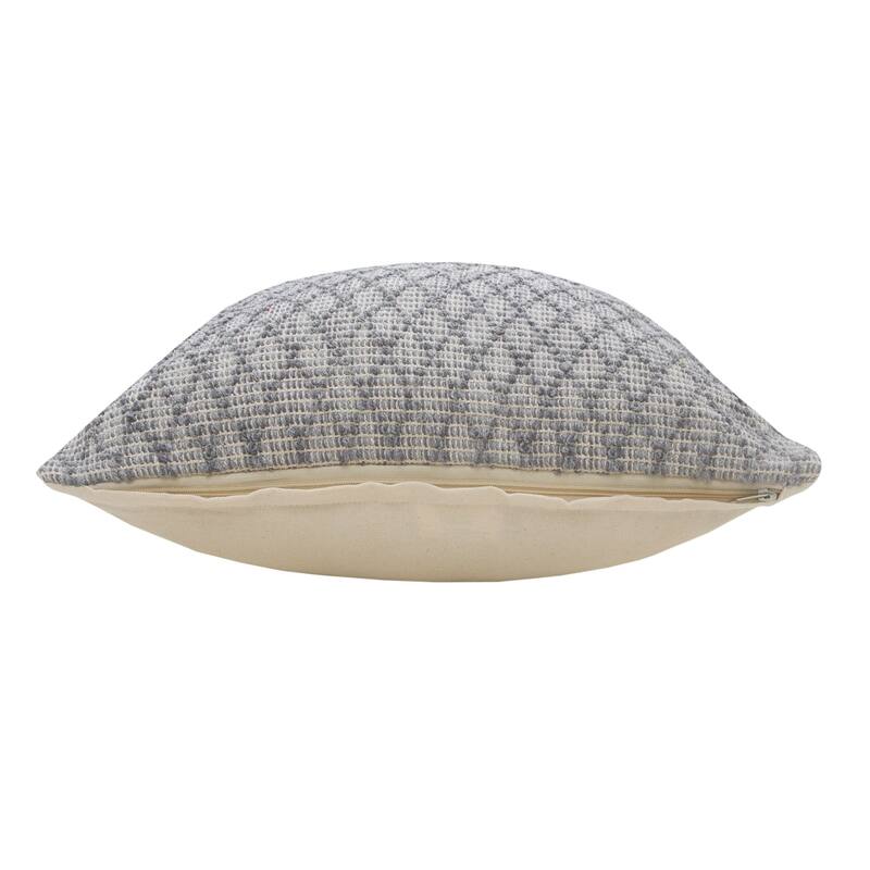 20" Gray Diamond Geometric Square Throw Pillow