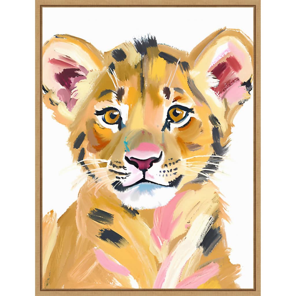 Tiger Baby by Ohkimiko Framed Canvas Wall Art