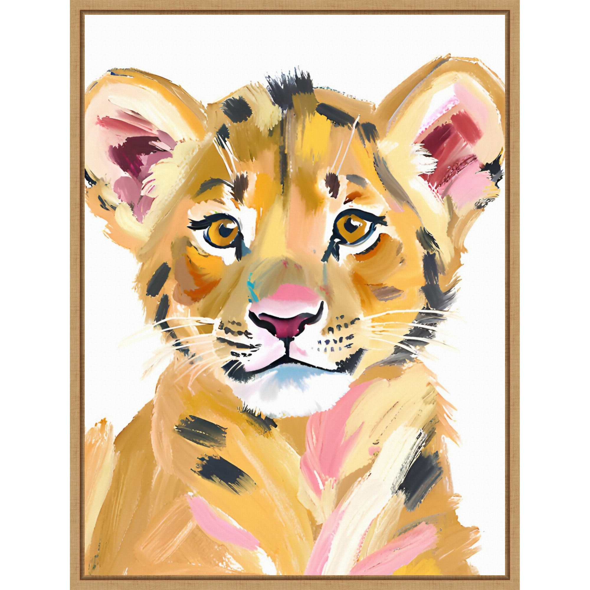 Tiger Baby by Ohkimiko Framed Canvas Wall Art