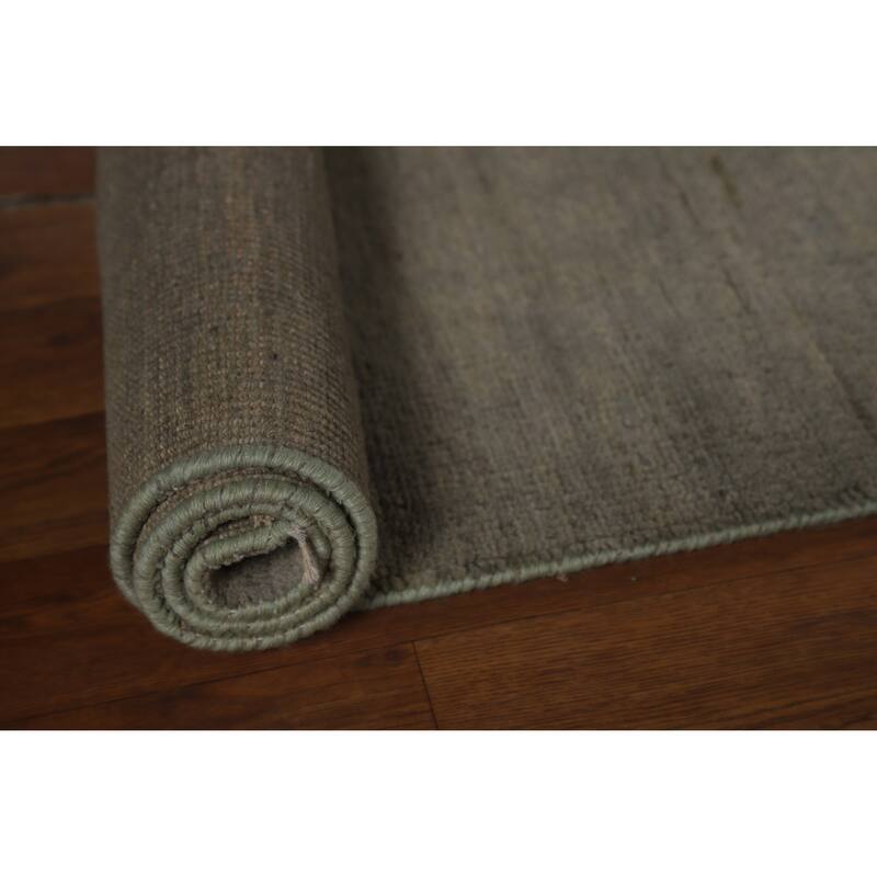 Green & Gray Gabbeh Oriental Rug Handmade Wool Carpet - 3'4" x 5'0"