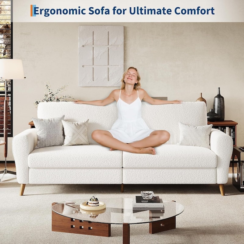 84 Inch Modern Sofa Comfy Couch, Loveseat for Living Room, Apartment, Lounge