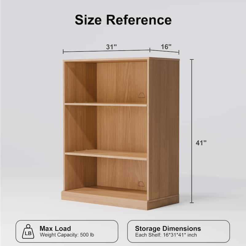 Doorless Wood Bookshelf Storage Cabinet Bookcase&Office Cabinet for Kitchen Bedroom Entryway Living Room Dinning Room