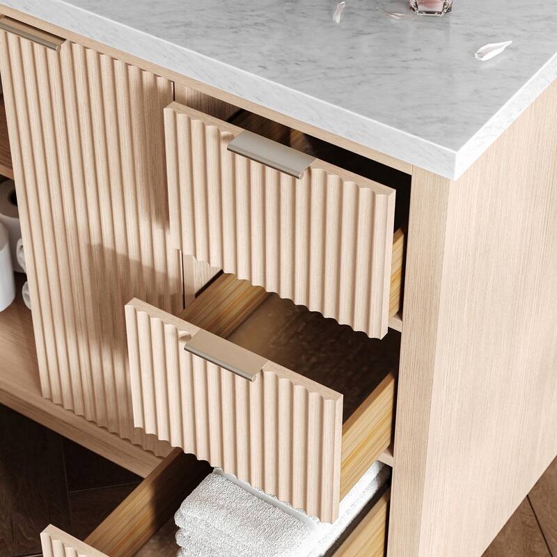 Ariel P55CWRVO Milan 55" Free Standing Single Basin Vanity Set with