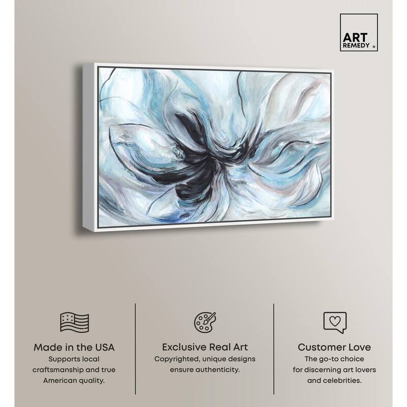 Soft Blues Canvas by Art Remedy