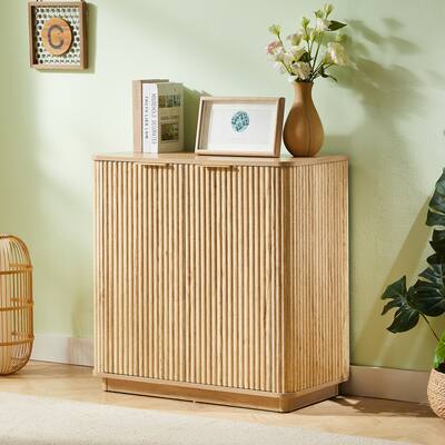 31.5" Buffet Cabinet Sideboard with Storage Curved wave Design for Bedroom, Living Room, Hallway, 31.5"W x 15.75"D x 31.5"H