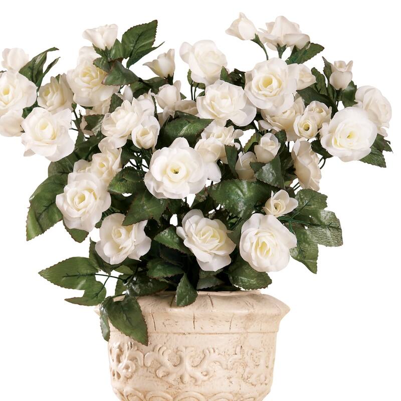 Floral Rose Bushes - Set of 3