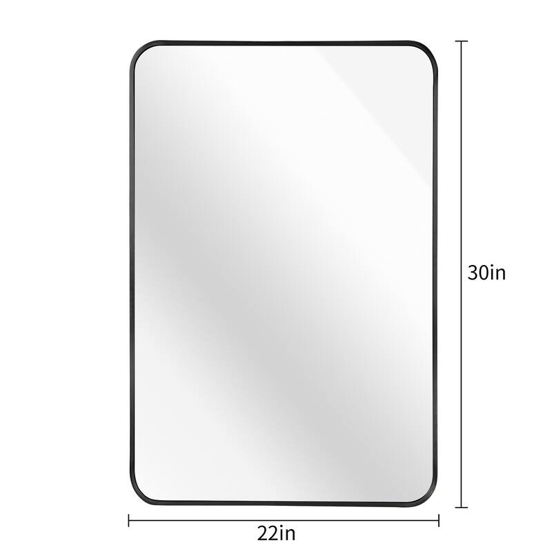 Bathroom Mirror for Over Sink Wall Mirror Metal Frame Rounded Rectangular Vanity Mirrors for Bedroom Living Room Entryway Decor