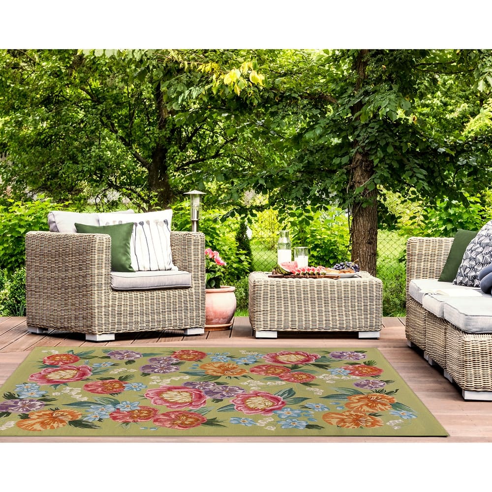 Liora Manne Marina Secret Garden Indoor/Outdoor Area Rug