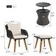 preview thumbnail 9 of 18, 5 Pieces Patio Furniture Chair Sets, Patio Conversation Set With Wicker Cool Bar Table,Ottomans,Outdoor Furniture Bistro Sets