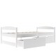 preview thumbnail 25 of 53, Espresso Twin Platform Bed with Storage Drawers, Durable Wooden Frame