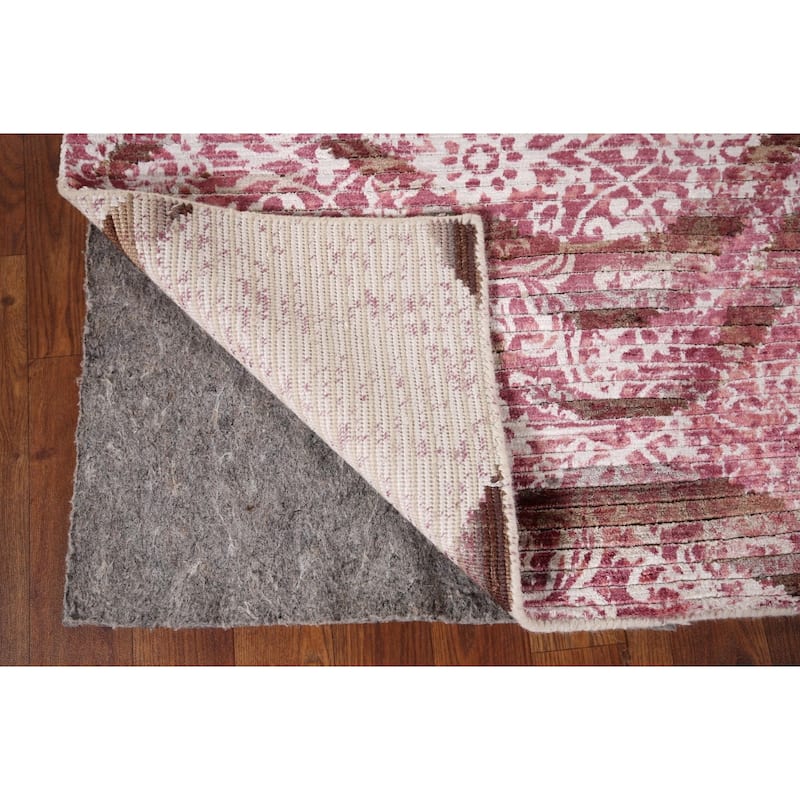 Abstract Indian Modern Accent Rug Handmade Wool Carpet - 2'8" x 4'9"