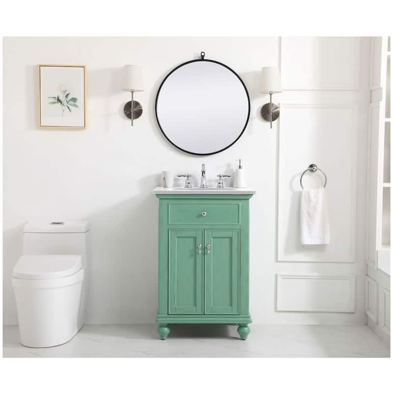Elegant Lighting VF12324-VW Otto 24" Free Standing Single Basin Vanity
