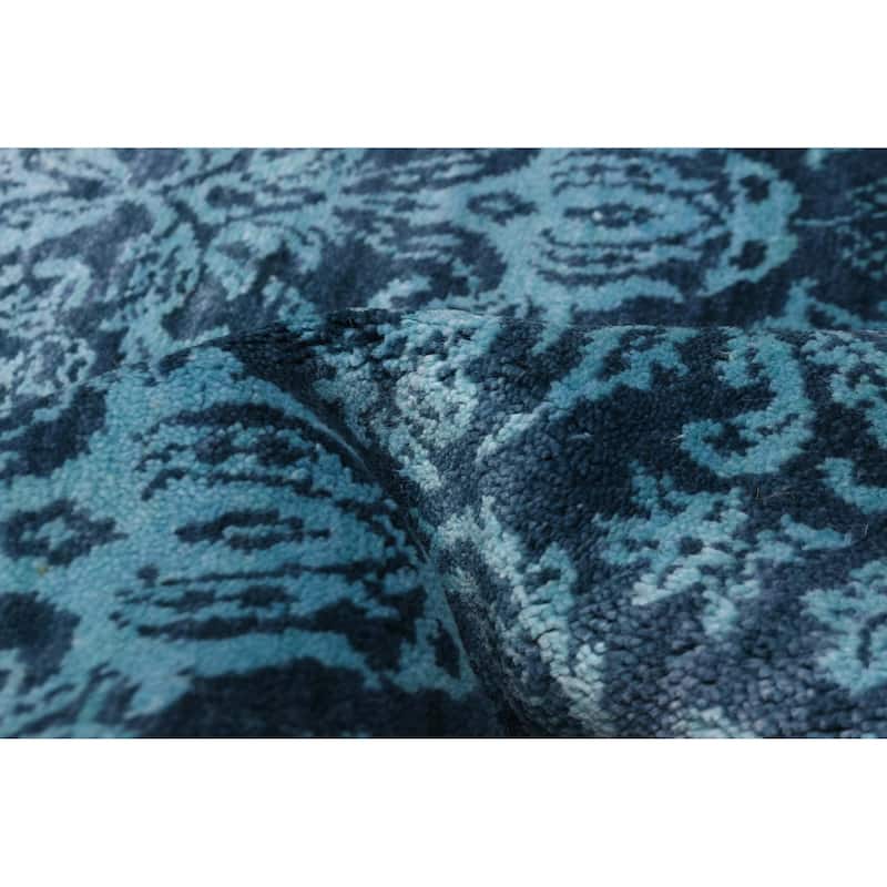 ECARPETGALLERY Hand-knotted Heritage Blue Wool Rug - 9'10 x 15'0