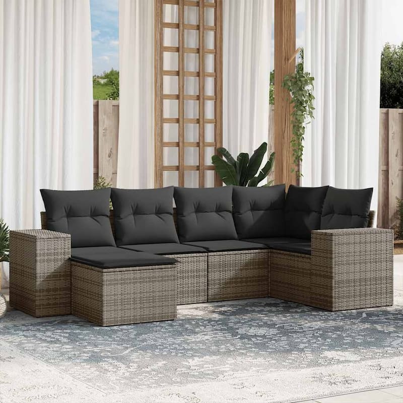 vidaXL Garden Sofa Set - Grey Without table
