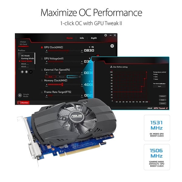 Shop Asus Video Graphics Card Ph Gt1030 O2g Geforce Gt 1030 2gb