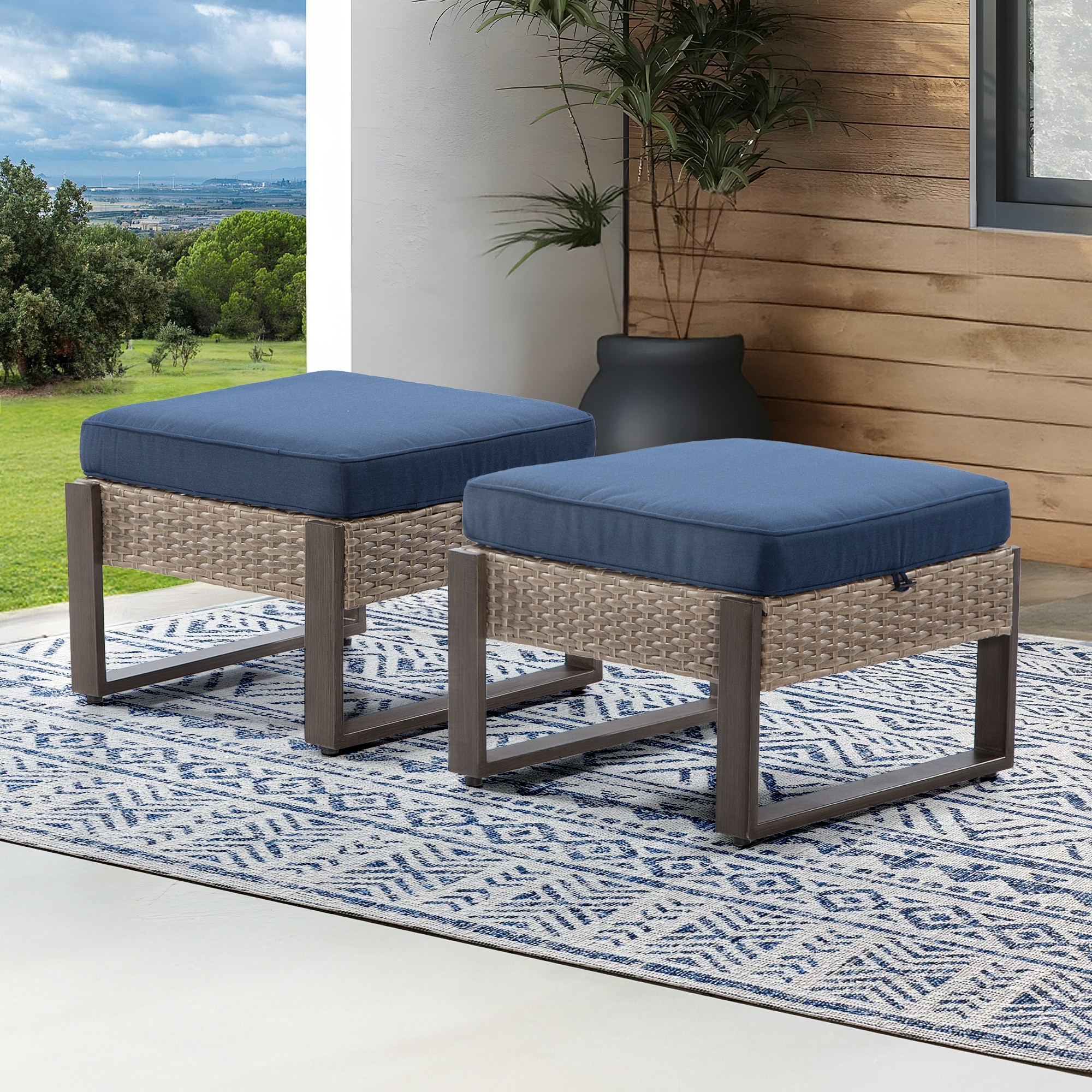 Inexpensive outdoor ottomans sale