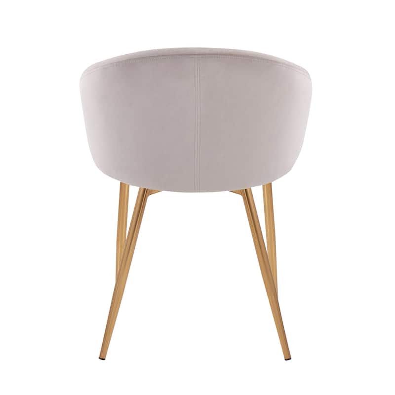 Silver Orchid Battista Glam Gold Upholstered Chair - N/A