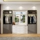 preview thumbnail 4 of 76, Kyrvo Freestanding Closet System with 3 Wooden Drawers ＆ Hanging Rod ＆ Storage Shelf, Modular Walk-in Closet Organizer Wardrobe