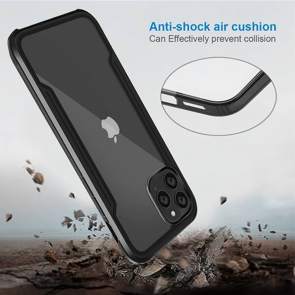 Iphone 12 Mini Black Bumper Case 5 4 Inch With Clear Back And Raised Bezels Corner Air Cushion Pockets Overstock