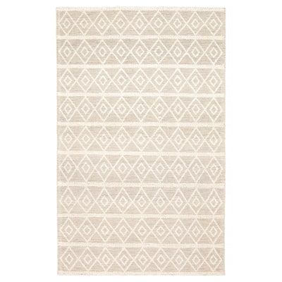 ECARPETGALLERY Braid weave Sienna Cream Wool Rug - 4'1 x 7'10