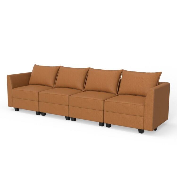Modern DIY Collection - Convertible Modular Sectional Sofa - Linen Sofa Couch for Living Room Apartment Office