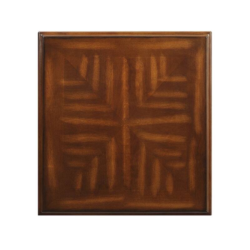 Yaztrie Walnut End Table with 2-drawer