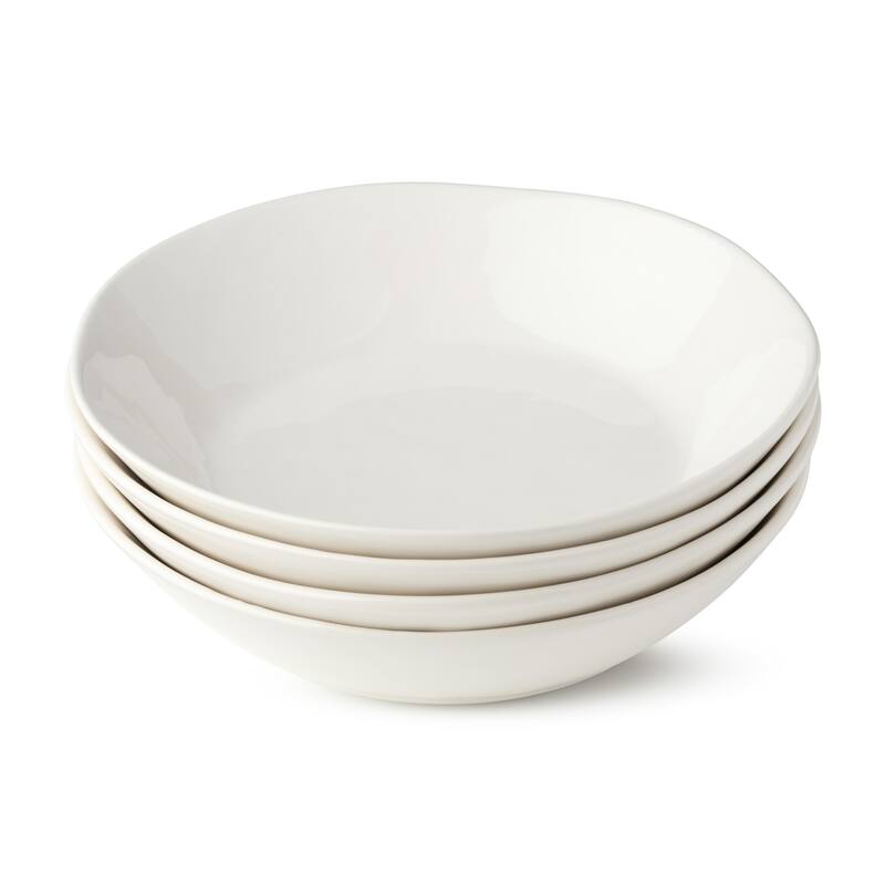Certified International Linen Cream 9.5" Soup/Cereal Bowls,Set of 4 - 9.5'' W x 9.5'' D x 2'' H