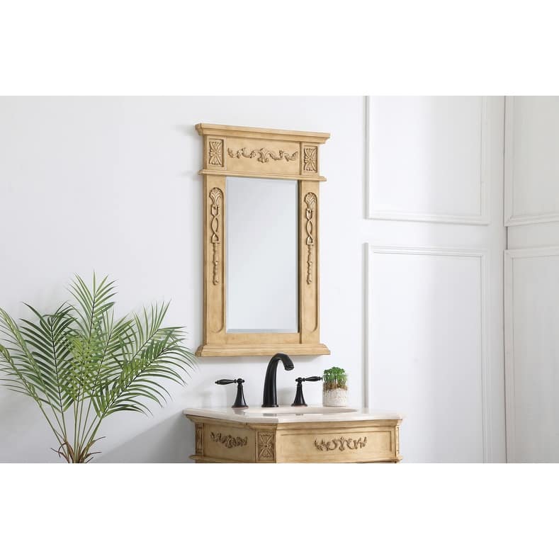 Elegant Lighting Antique Beige Vanity Mirror (22" x 28")