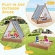 preview thumbnail 9 of 9, Costway Wooden Sandbox with Canopy Tent Design Fir Wood Frame 2 Bench - See Details