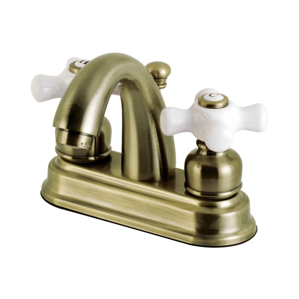 Restoration Two-Handle 3-Hole Deck Mount 4 in. Centerset Bathroom Faucet