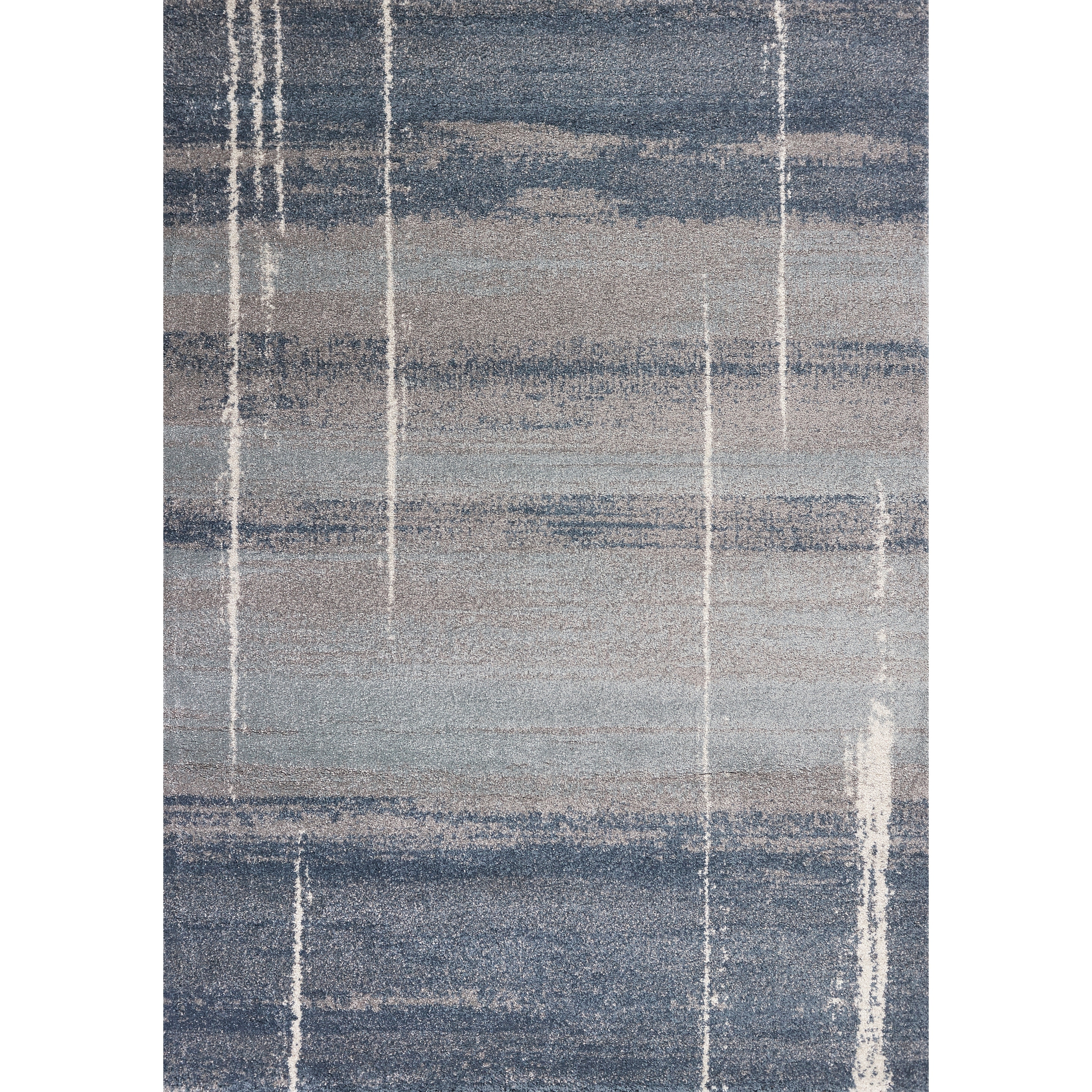 Domani Scene Blue Contemporary Area Rug