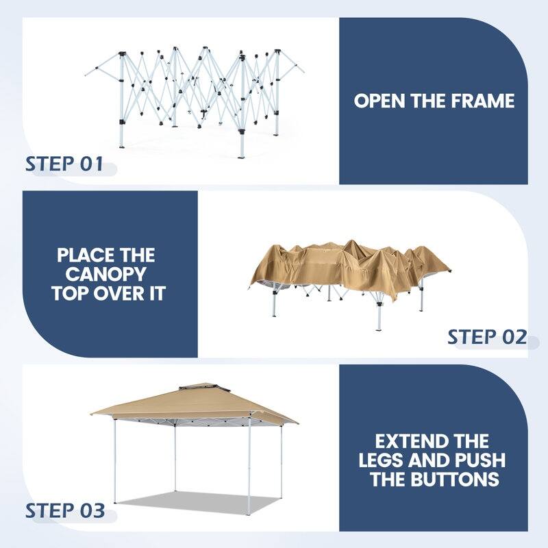 AVAWING 10x10 Pop Up Canopy Tent - Instant Shelter with UV Protection for Outdoor Events, Beach - Heavy Duty Steel Frame