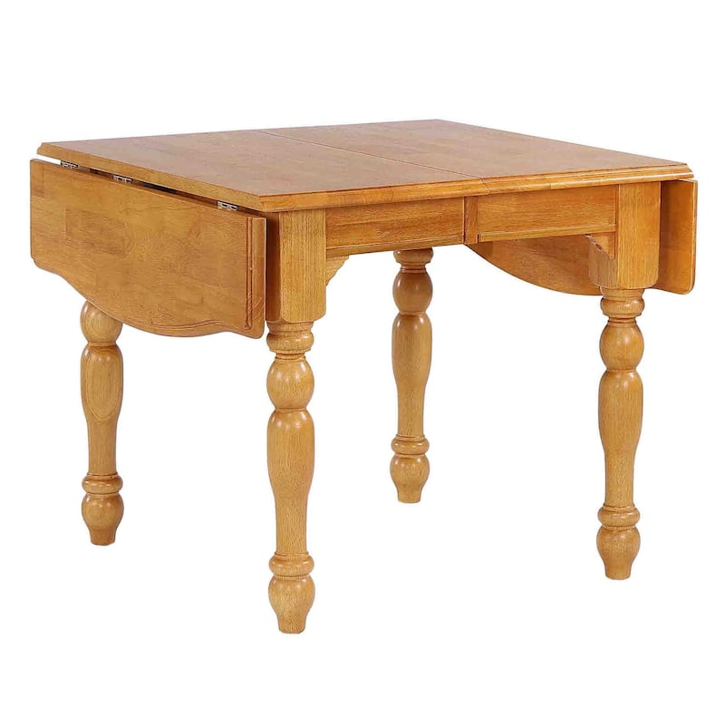 Extendable Dining Table 72" Oak Rectangular Drop Leaf Table Seats 8 - 72