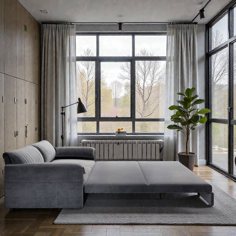 66" Pull Out Sofa Bed, 3-in-1 Convertible Queen Sleeper Sofa with Side Storage, Velvet Loveseat for Living Room Apartment