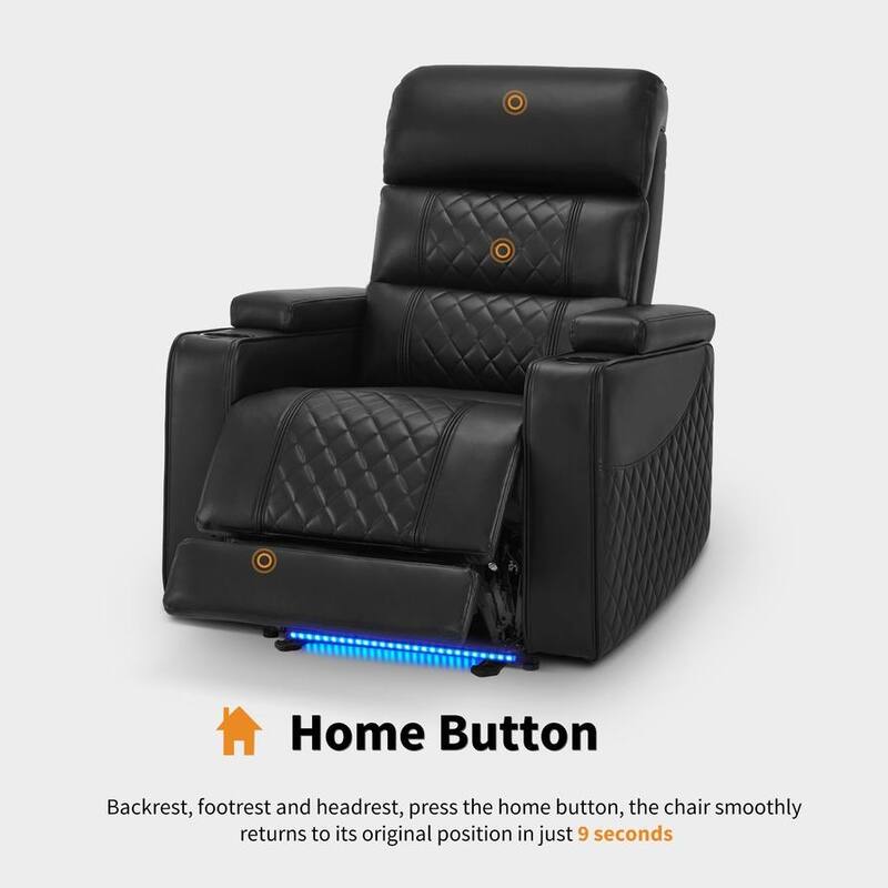 MCombo Power Recliner Chair, Electric Reclining Sofa with Adjustable Headrest and USB & Type Port, Faux Leather HTS432
