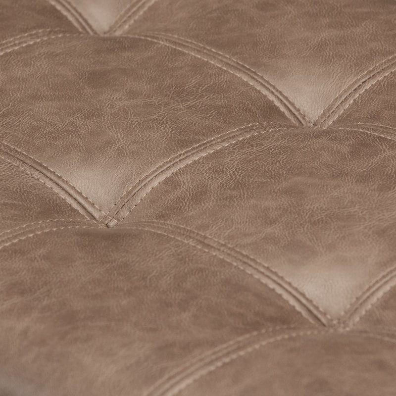 Adeco Faux Leather Storage Ottoman Bench for Living Room