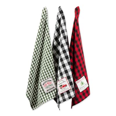 DII Asst Christmas Truck Dishtowels Set/3