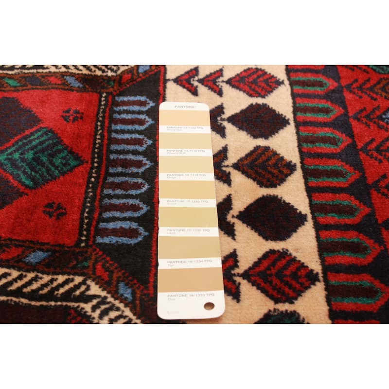 Teimani Red Rug 3'1" x 4'10" - 3'1 x 4'10
