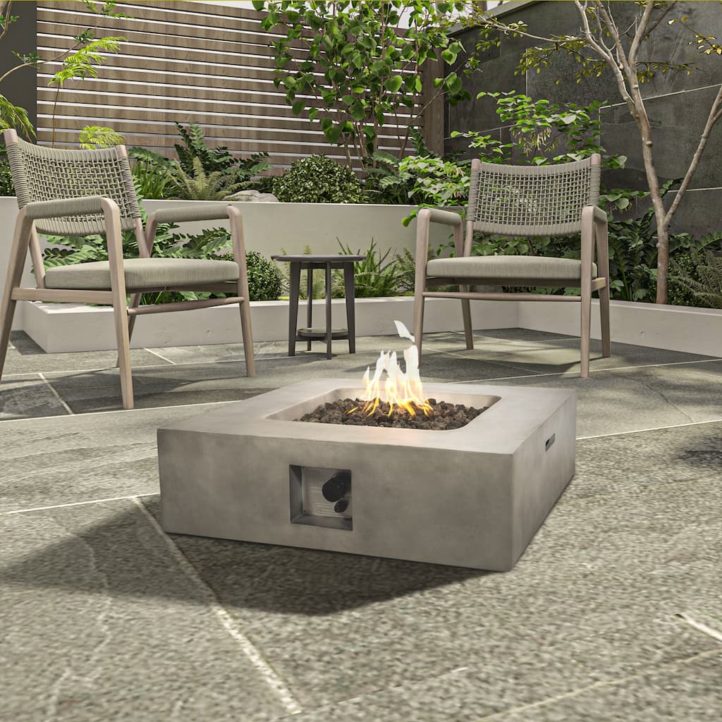 LSI Concrete Propane Fire Pit Table - 34